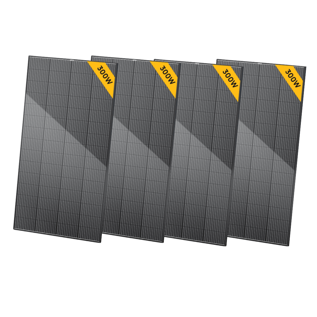BougeRV 300 Watt Rigid Bifacial 12BB Mono Solar Panel