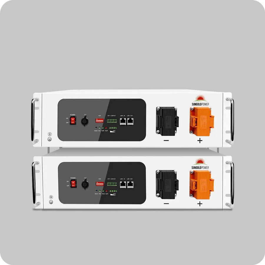 SunGoldPower 48V 100AH Server Rack Self-Heating LiFePO4 Lithium Battery