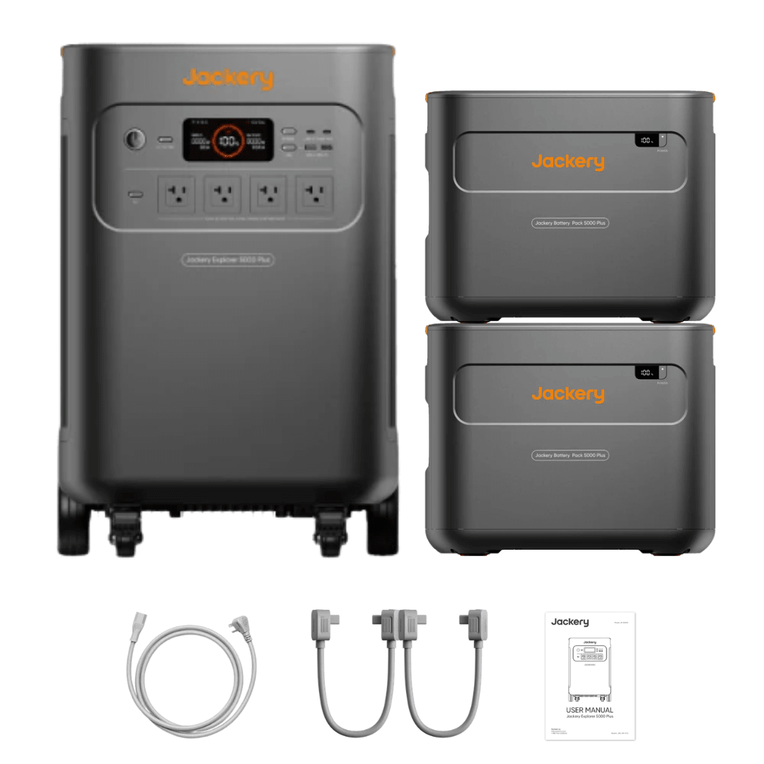 Jackery Explorer 5000 Plus Solar Generator + Battery Pack 5000 Plus