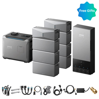2 x Anker SOLIX E10 Power Module + Batteries + Power Dock + Smart Generator 5500 (Tri-Fuel)