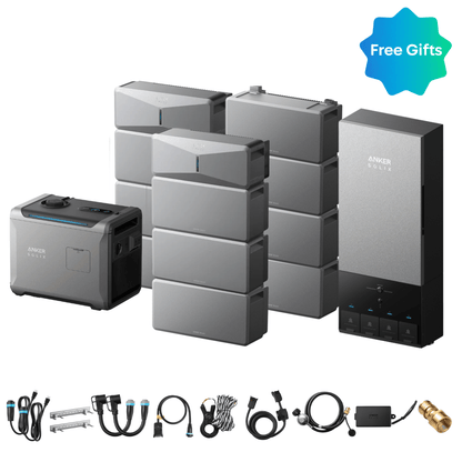 2 x Anker SOLIX E10 Power Module + Batteries + Power Dock + Smart Generator 5500 (Tri-Fuel)
