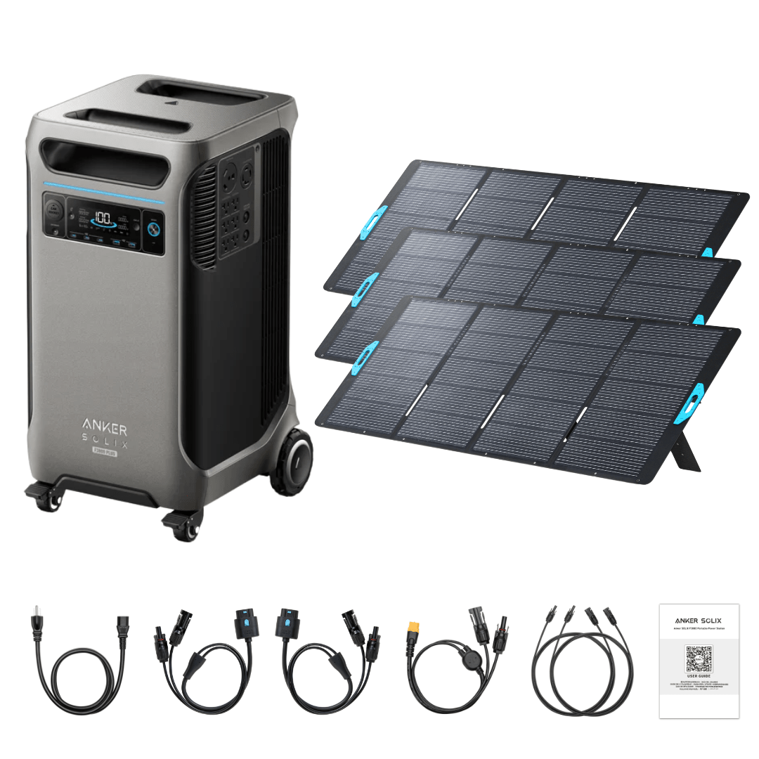 Anker SOLIX F3800 Plus Portable Power Station + 400W Portable Solar Panel