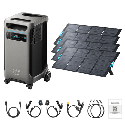 Anker SOLIX F3800 Plus Portable Power Station + 400W Portable Solar Panel