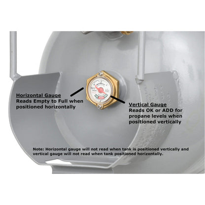 Flame King YSN40HOG 40 LBS Horizontal/Vertical Propane Cylinder w/OPD W/Wheels