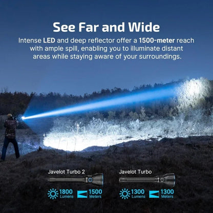 OLIGHT Javelot Turbo 2 1500m Long-Range Flashlight - Digital Camouflage - Premium