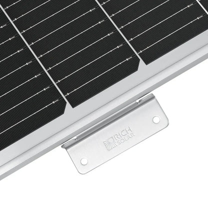 Rich Solar MEGA 100 12V 100W Solar Panel  With 3/4" Z Brackets