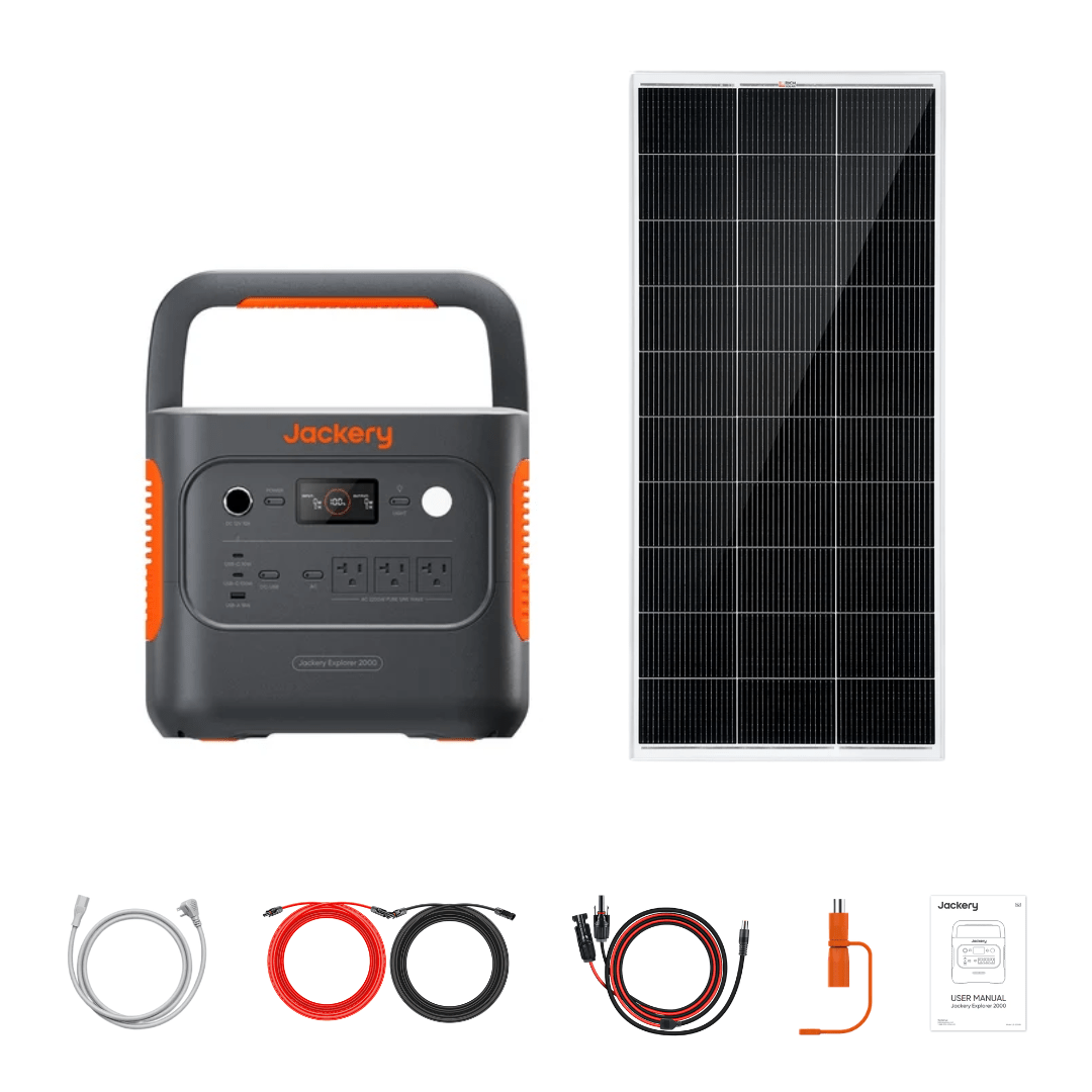 Jackery Explorer 2000 v2 Portable Power Station + Custom Solar Panel Bundle Option