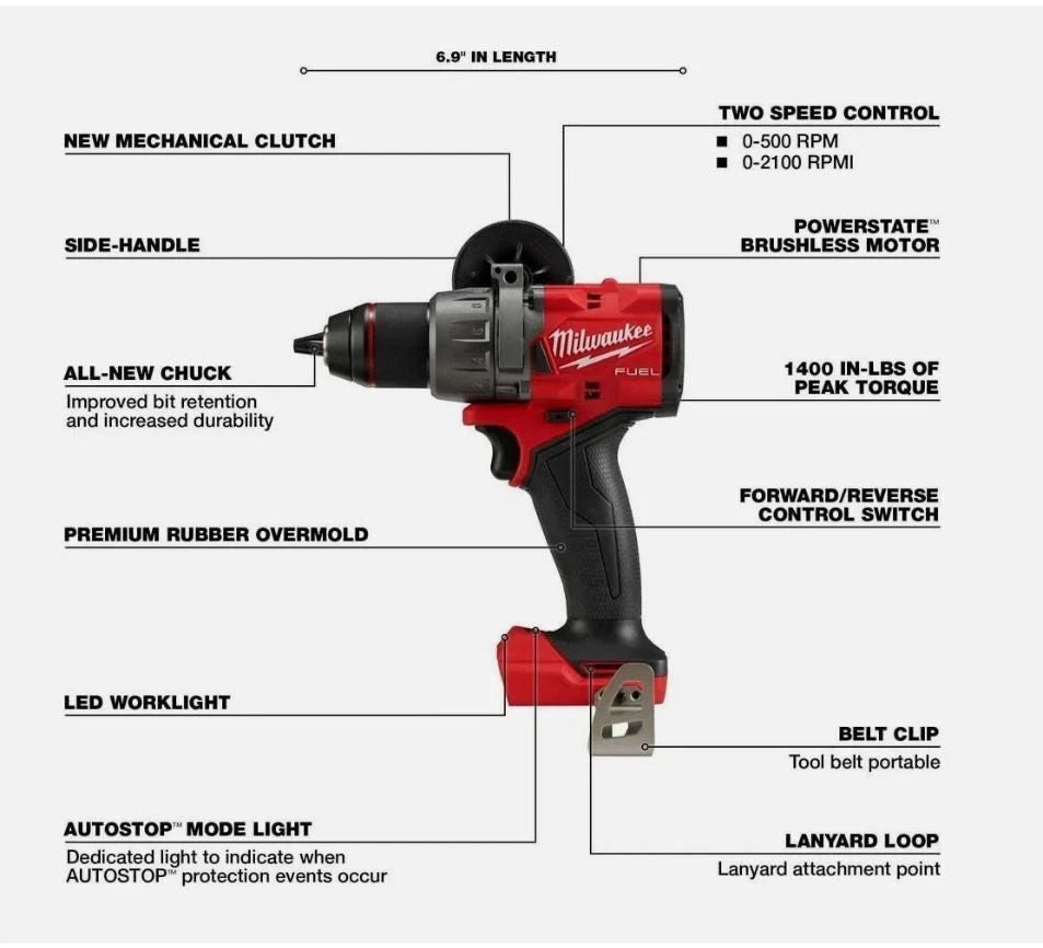Milwaukee 3697-27 M18 FUEL 18V 7 Tool Cordless Lithium-Ion Combo Kit