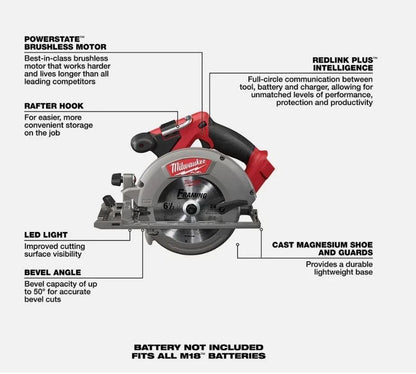 Milwaukee 3697-27 M18 FUEL 18V 7 Tool Cordless Lithium-Ion Combo Kit