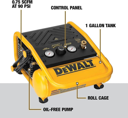 DEWALT Air Compressor, 135-PSI Max, 1 Gallon Tank, 2.6 Amp (D55140)