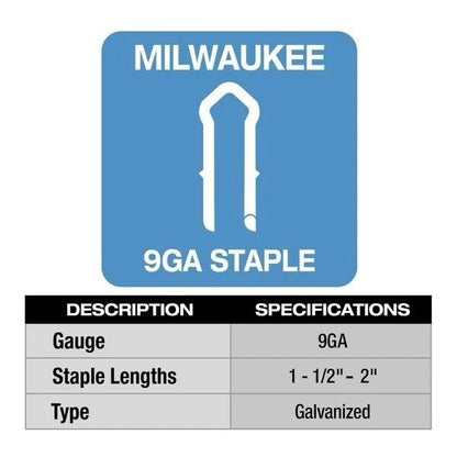 Milwaukee 2843-20 M18 18V Li-Ion Fuel Utility Fencing Stapler - Red