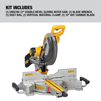 DEWALT 15 Amp 12 in. Double Bevel Sliding Compound Miter Saw w/ XPS Technology